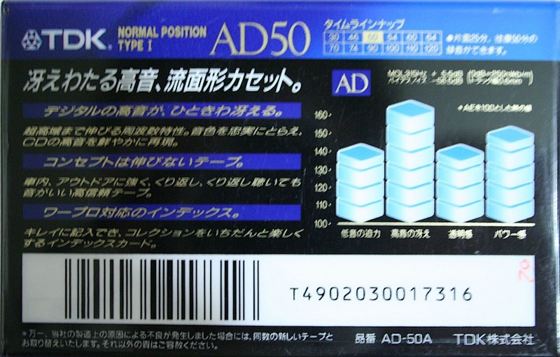 Compact Cassette: TDK  - AD 50