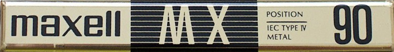 Compact Cassette Maxell MX 90 Type IV Metal 1992 North America