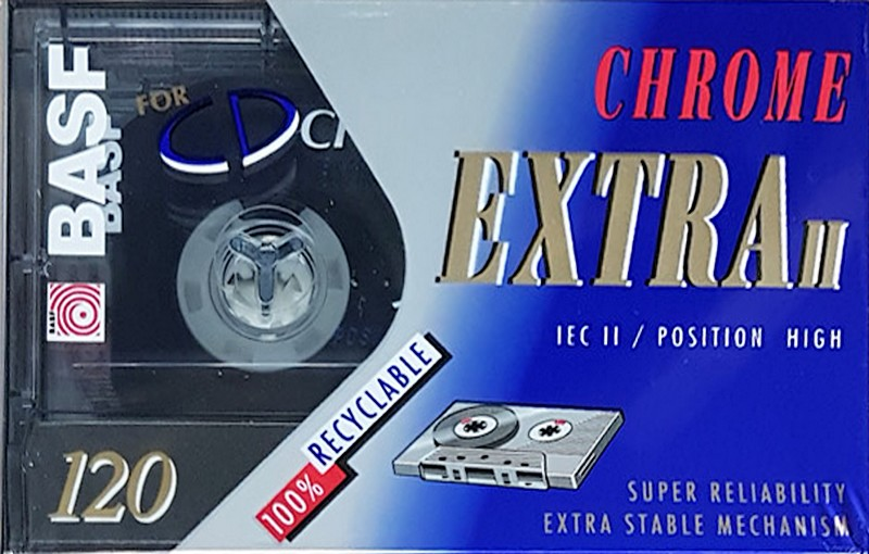 Compact Cassette BASF Chrome Extra II 120 Type II Chrome 1993 USA