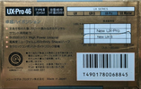 Compact Cassette Sony UX-Pro 46 "UX-PRO46A" Type II Chrome 1988 Japan