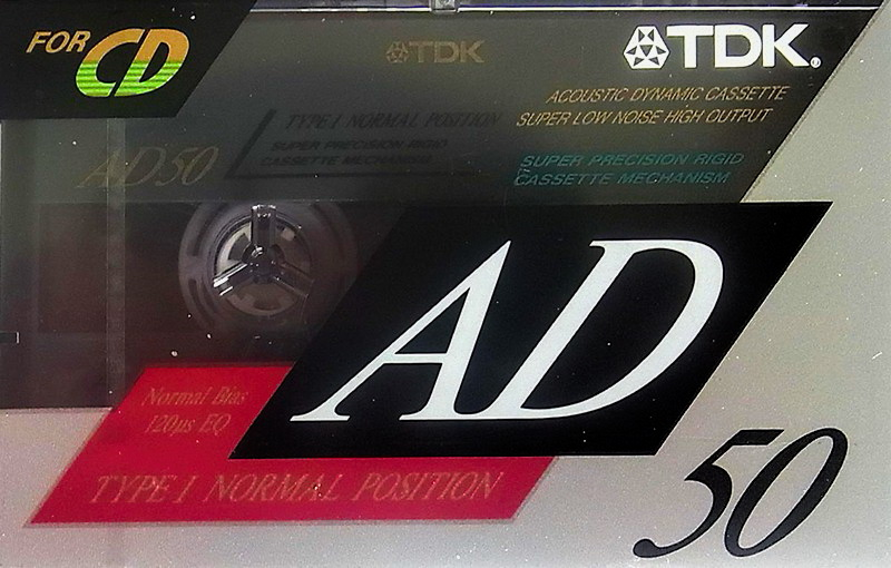 Compact Cassette TDK AD 50 "AD-50R" Type I Normal 1991 Japan