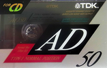 Compact Cassette TDK AD 50 "AD-50R" Type I Normal 1991 Japan