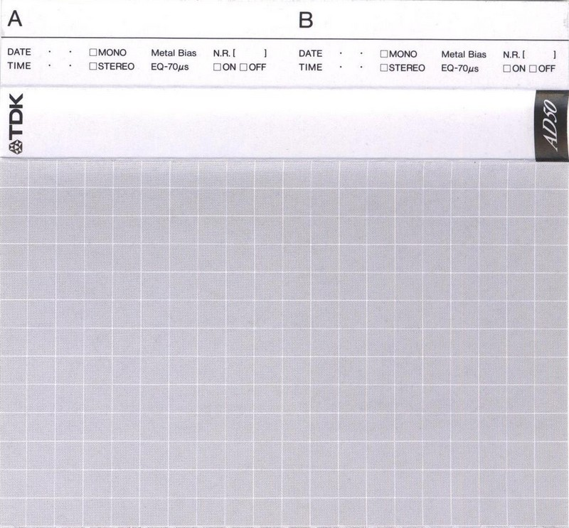 Compact Cassette TDK AD 50 "AD-50R" Type I Normal 1991 Japan