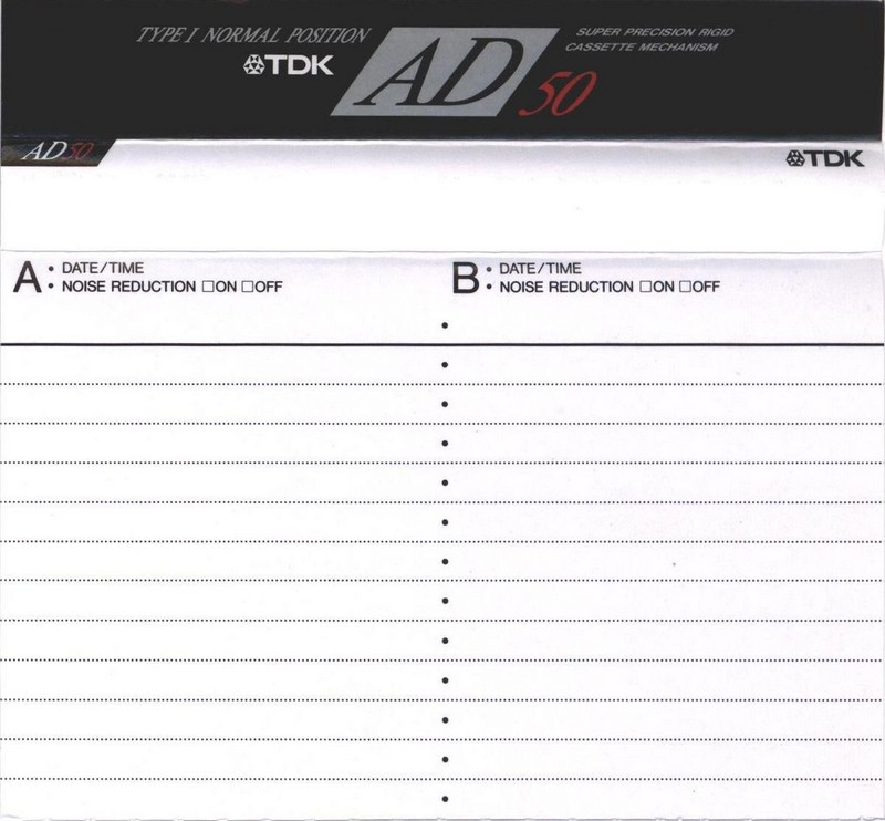 Compact Cassette: TDK  - AD 50