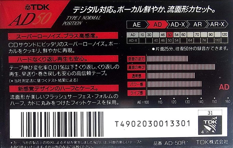 Compact Cassette: TDK  - AD 50