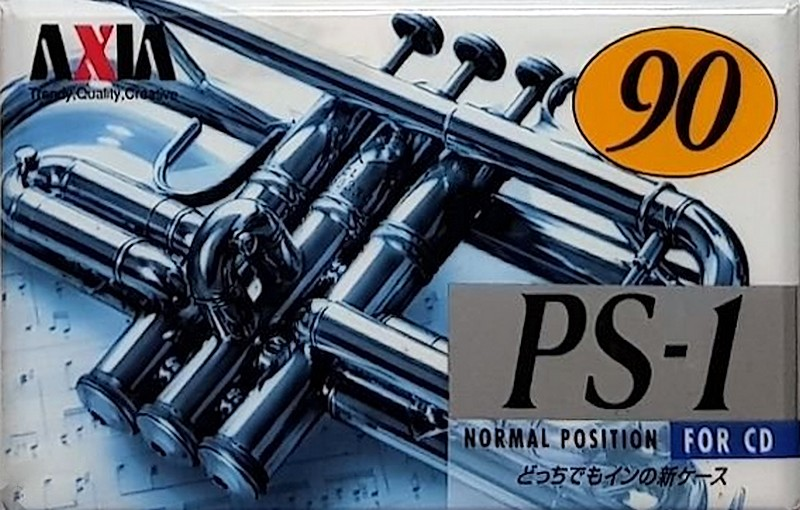 Compact Cassette AXIA PS-I / PS-1 90 "PS1H 90" Type I Normal 1996 Japan