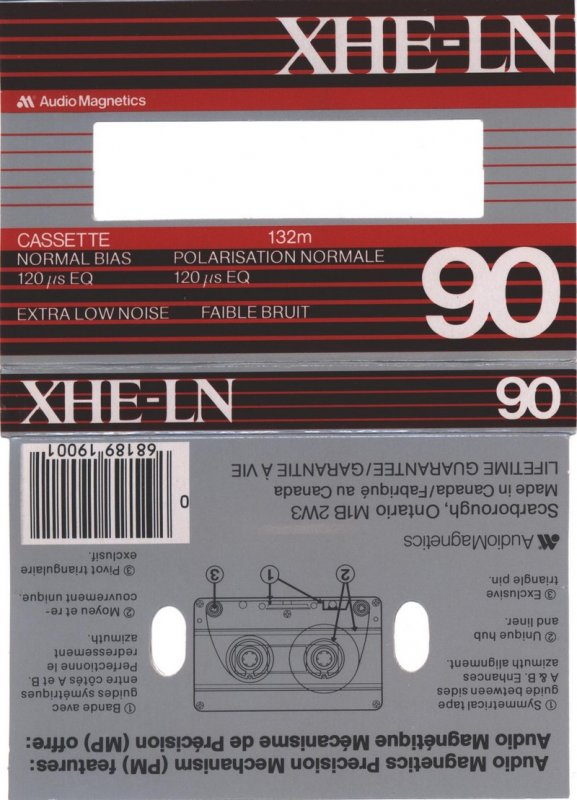 Compact Cassette:  Audio Magnetics - XHE-LN 90