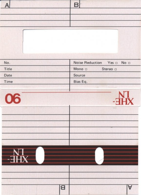 Compact Cassette Audio Magnetics XHE LN 90 "Black" Type I Normal 1982 Canada