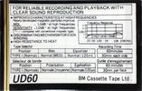 Compact Cassette BM UD 60 Type I Normal 1990 Unknown Country