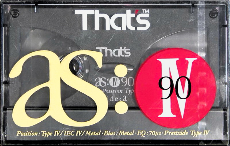 Compact Cassette Thats AS IV 90 Type IV Metal 1990 Europe