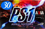 Compact Cassette AXIA PS-I / PS-1 30 "PS1J 30" Type I Normal 1997 Japan