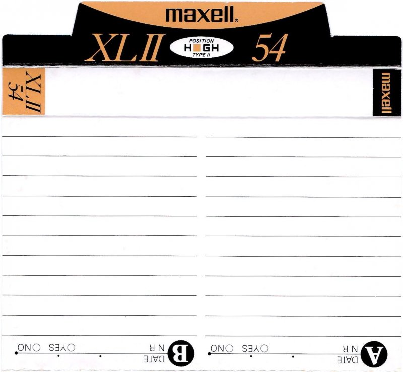 Compact Cassette Maxell XLII 54 Type II Chrome 1990 Japan