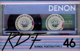 Compact Cassette Denon RD-F 46 "RD-F46B" Type I Normal 1986 Japan