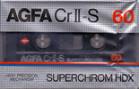 Compact Cassette AGFA Superchrom HDX 60 "Cr II-S" Type II Chrome 1982 Europe