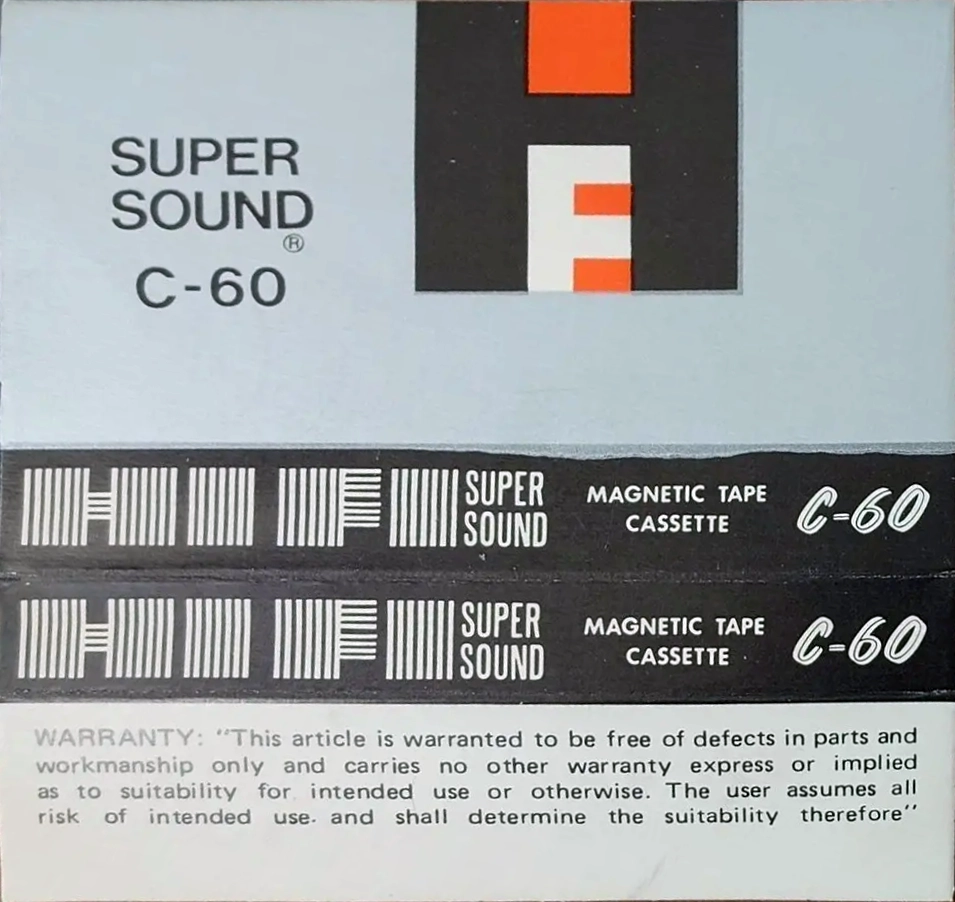 Compact Cassette Super Sound 90 Type I Normal 1981 Hong Kong