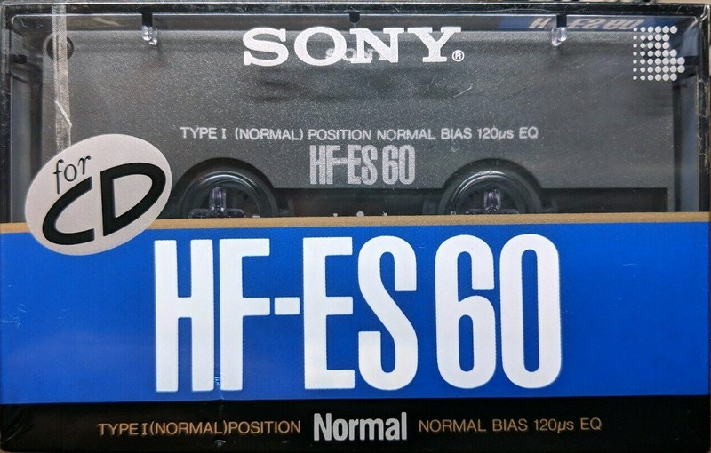 Compact Cassette Sony HF-ES 60 "HF-ES 60B" Type I Normal 1989 Japan