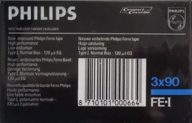 3 pack Philips FE-I 90 Type I Normal 1984 Europe