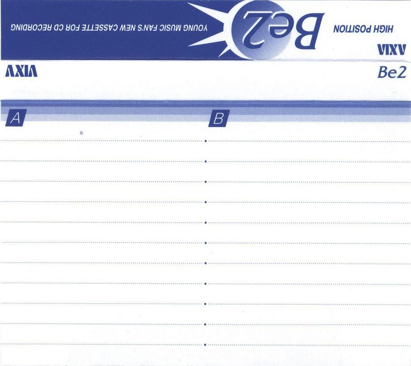 Compact Cassette AXIA Be 2 50 "BE2A 50" Type II Chrome 1996 Japan