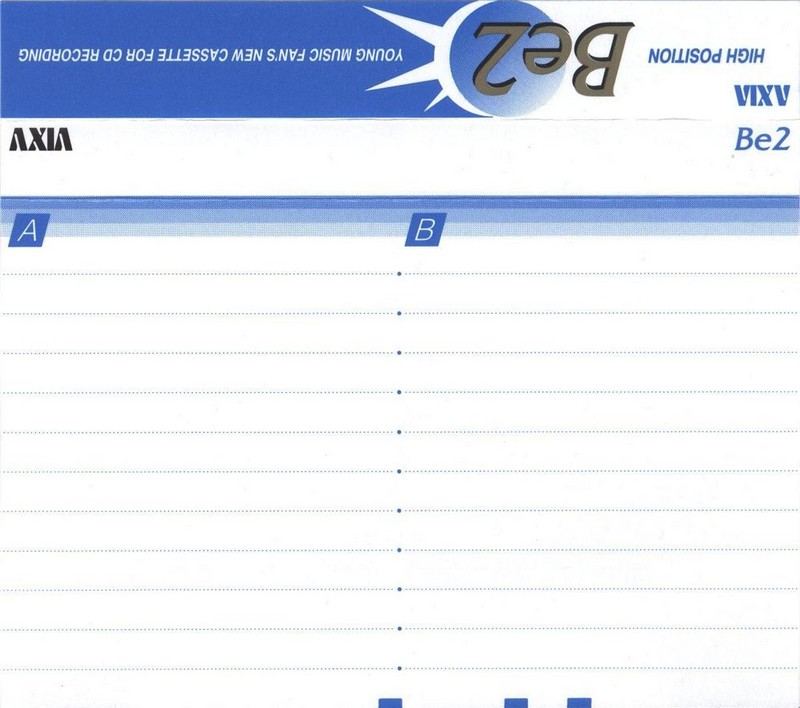 Compact Cassette AXIA Be 2 50 "BE2A 50" Type II Chrome 1996 Japan