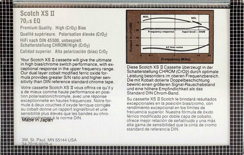 Compact Cassette: Nippon Columbia / Denon Scotch - XS II 60