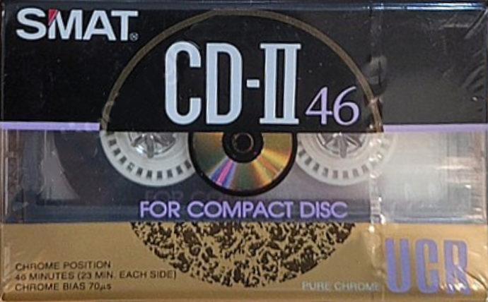 Compact Cassette Smat CD-II 46 "UCR" Type II Chrome 1990 South Korea