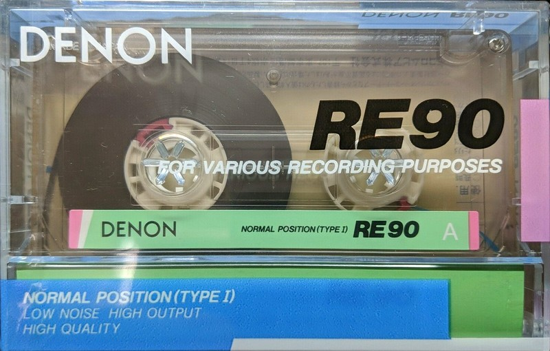 Compact Cassette Denon RE 90 Type I Normal 1987 Japan