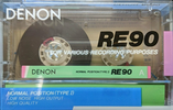 Compact Cassette Denon RE 90 Type I Normal 1987 Japan