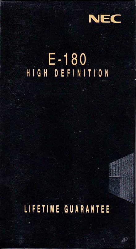 VHS, Video Home System NEC 180 Type I Normal Australia