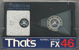 Compact Cassette Thats FX 46 Type I Normal 1983 Japan