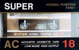 Compact Cassette Super AC 18 Type I Normal Japan