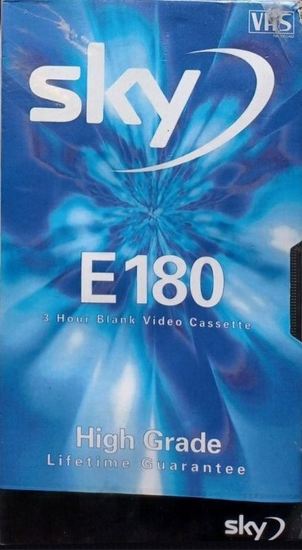 VHS, Video Home System Sky HG 180 Type I Normal 2000 UK
