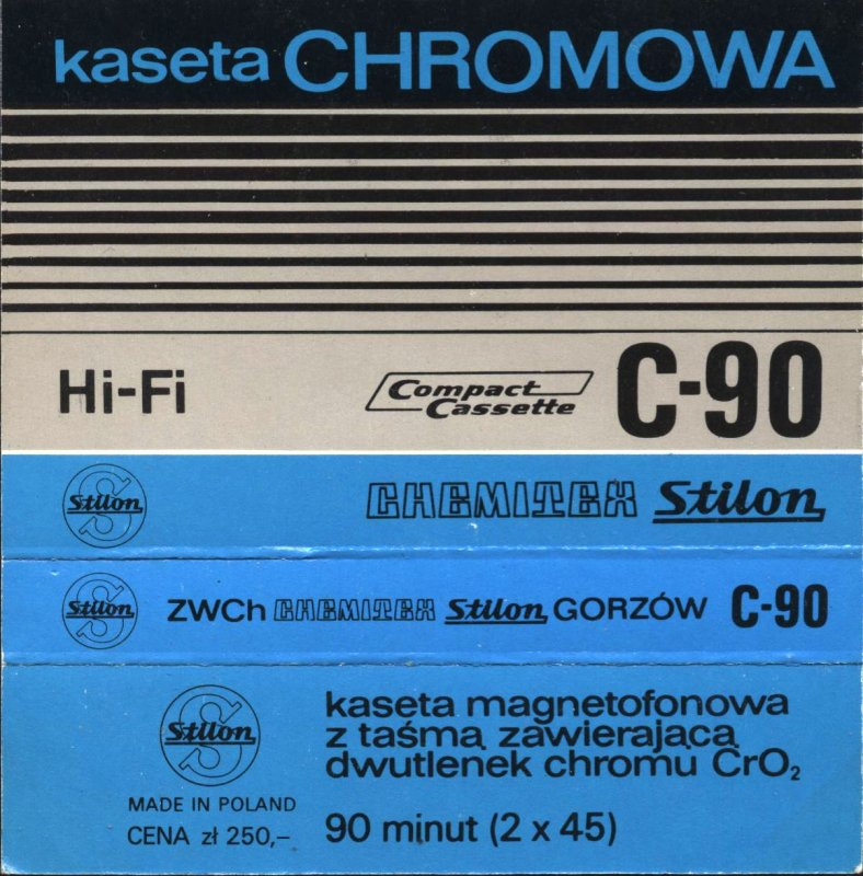 Compact Cassette Stilon 90 Type II Chrome Poland