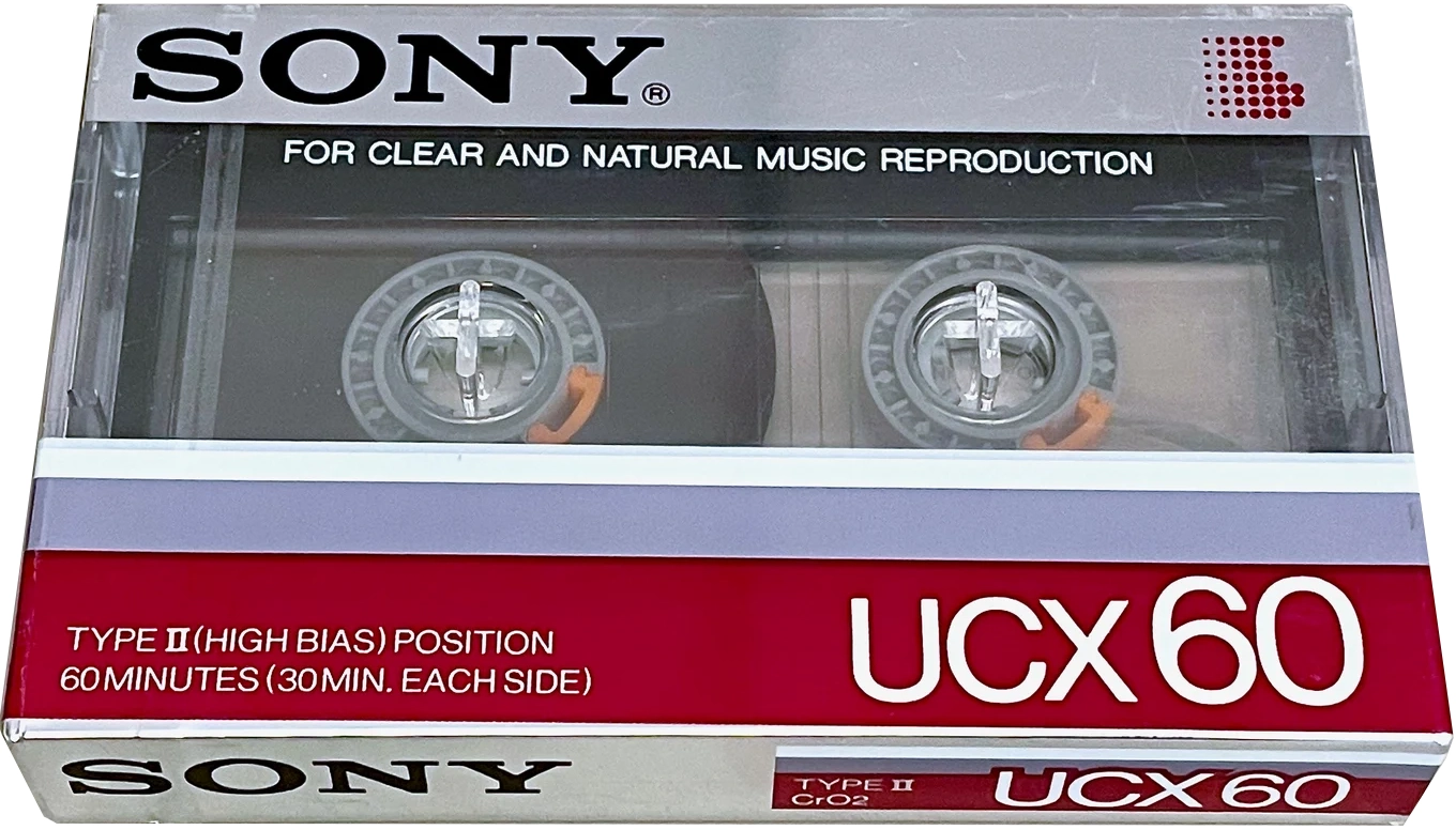 Compact Cassette Sony UCX 60 Type II Chrome 1985 USA