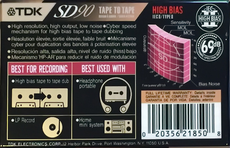 Compact Cassette: TDK  - SD 90