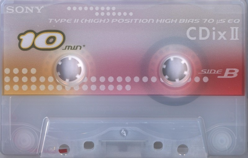 Compact Cassette Sony CDix II 10 "C-10CDX2H" Type II Chrome 2000 Japan