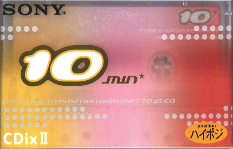 Compact Cassette Sony CDix II 10 "C-10CDX2H" Type II Chrome 2000 Japan