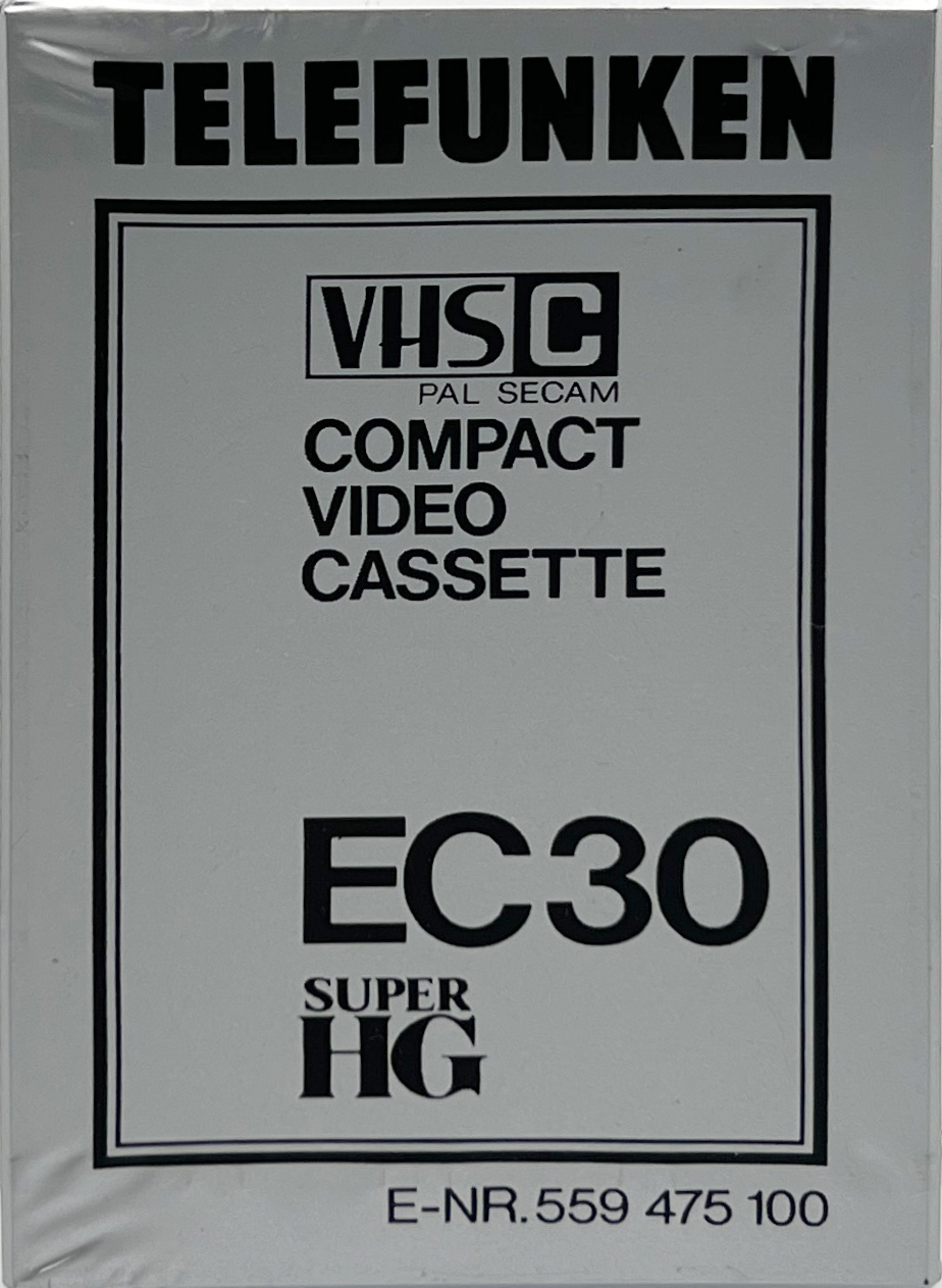 VHS-C (VHS Compact) Telefunken 30 "EC" Type I Normal Unknown Country