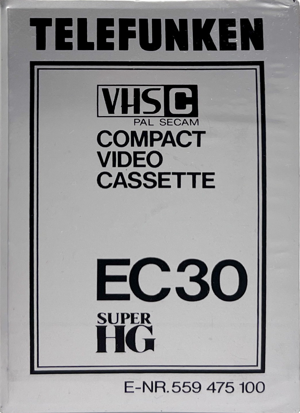 VHS-C (VHS Compact) Telefunken 30 "EC" Type I Normal Unknown Country