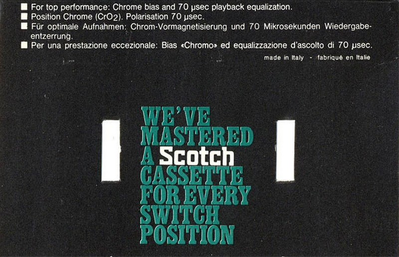 Compact Cassette Scotch Master II 90 Type II Chrome 1977 Europe