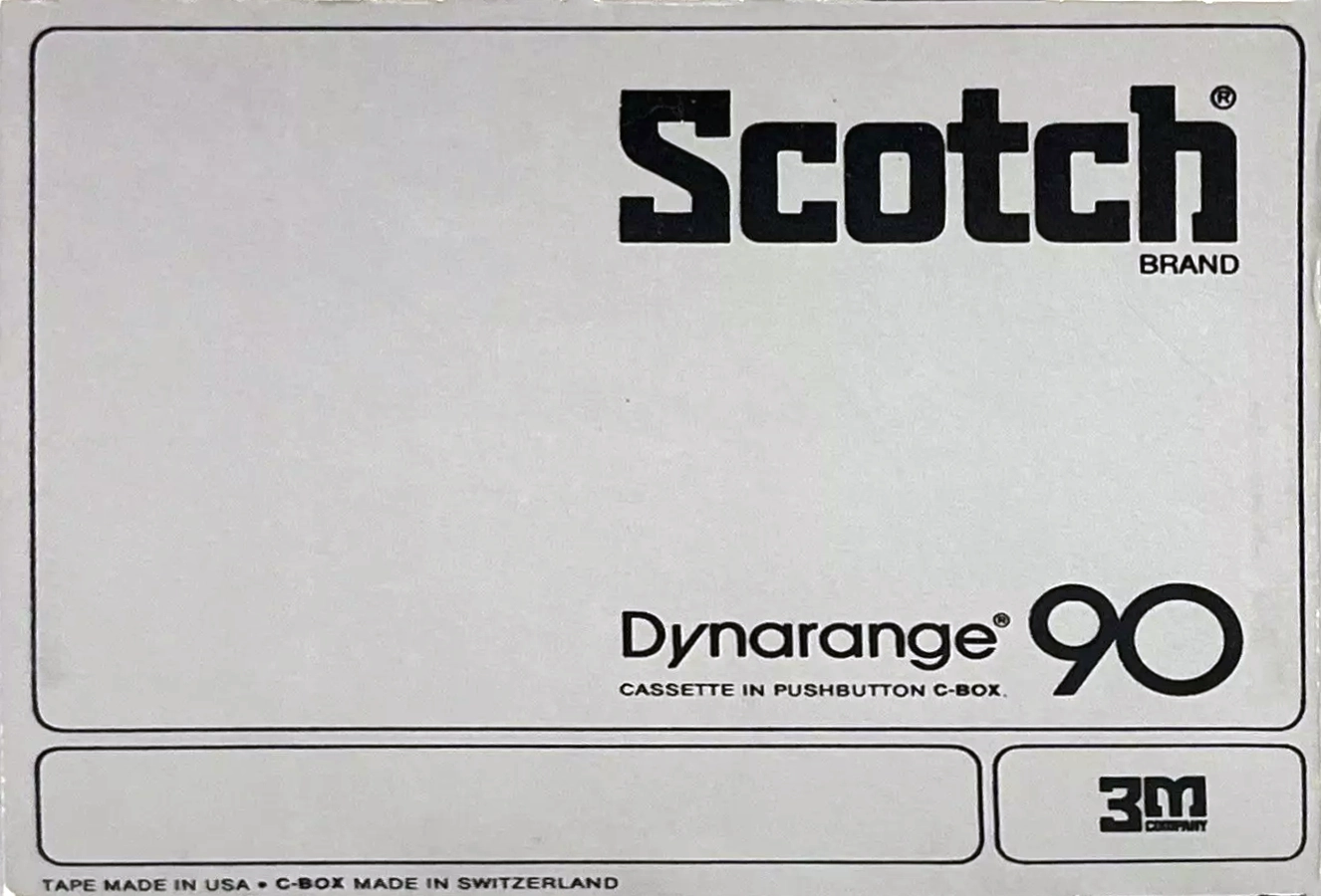 Compact Cassette Scotch Dynarange 90 Type I Normal 1977 USA