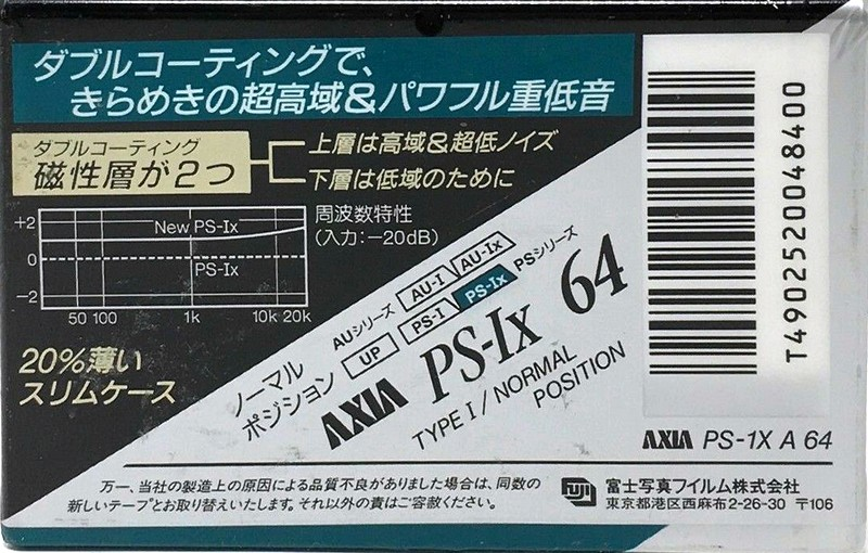 Compact Cassette: FUJI AXIA - PS-Ix 64