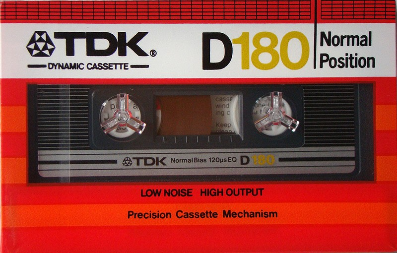 Compact Cassette TDK D 180 Type I Normal 1983 Australia, Europe