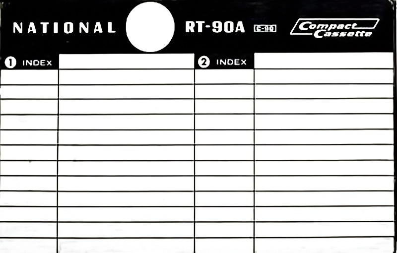 Compact Cassette National RT 90 "RT-90A" Type I Normal 1969 Worldwide
