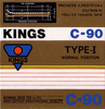 Compact Cassette Kings 90 Type I Normal Hong Kong