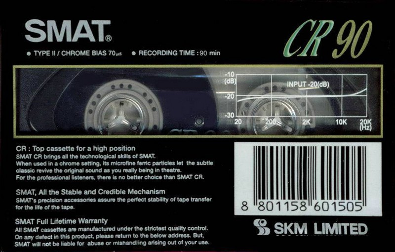 Compact Cassette Smat CR 90 Type II Chrome 1994 Europe