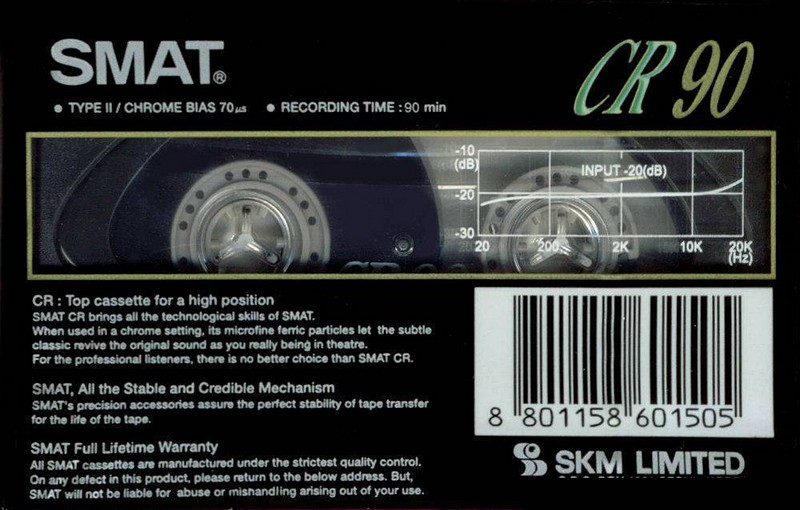 Compact Cassette: Sunkyong Magnetic Limited (SKM) Smat - CR 90