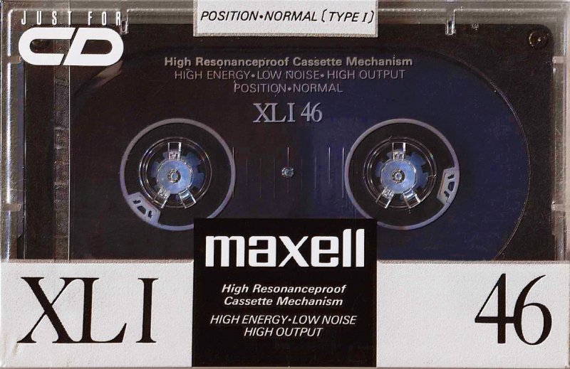 Compact Cassette Maxell XLI 46 Type I Normal 1989 Japan