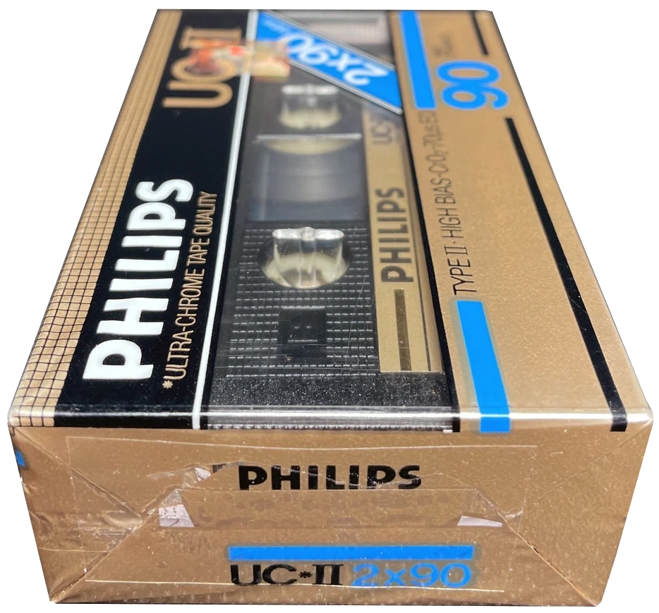 2 pack Philips UC II 90 Type II Chrome 1984 Europe