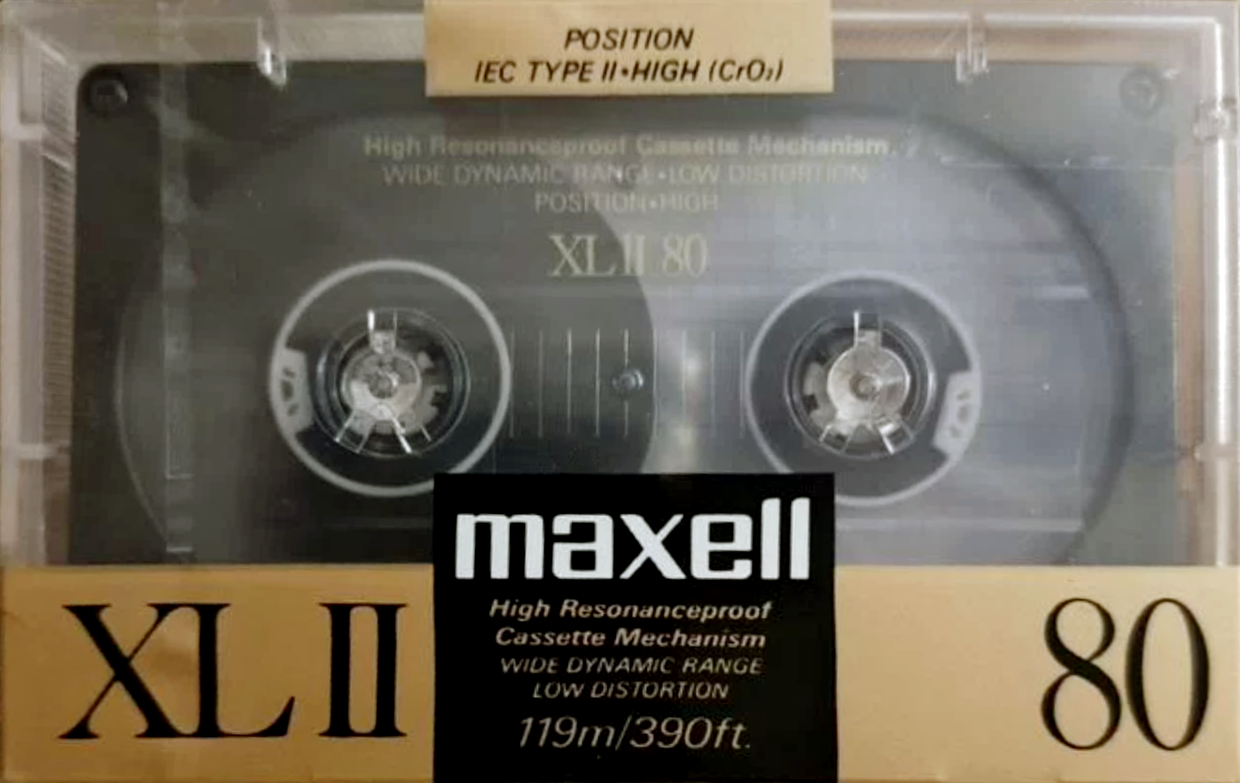 Compact Cassette Maxell XLII 80 Type II Chrome 1988 USA