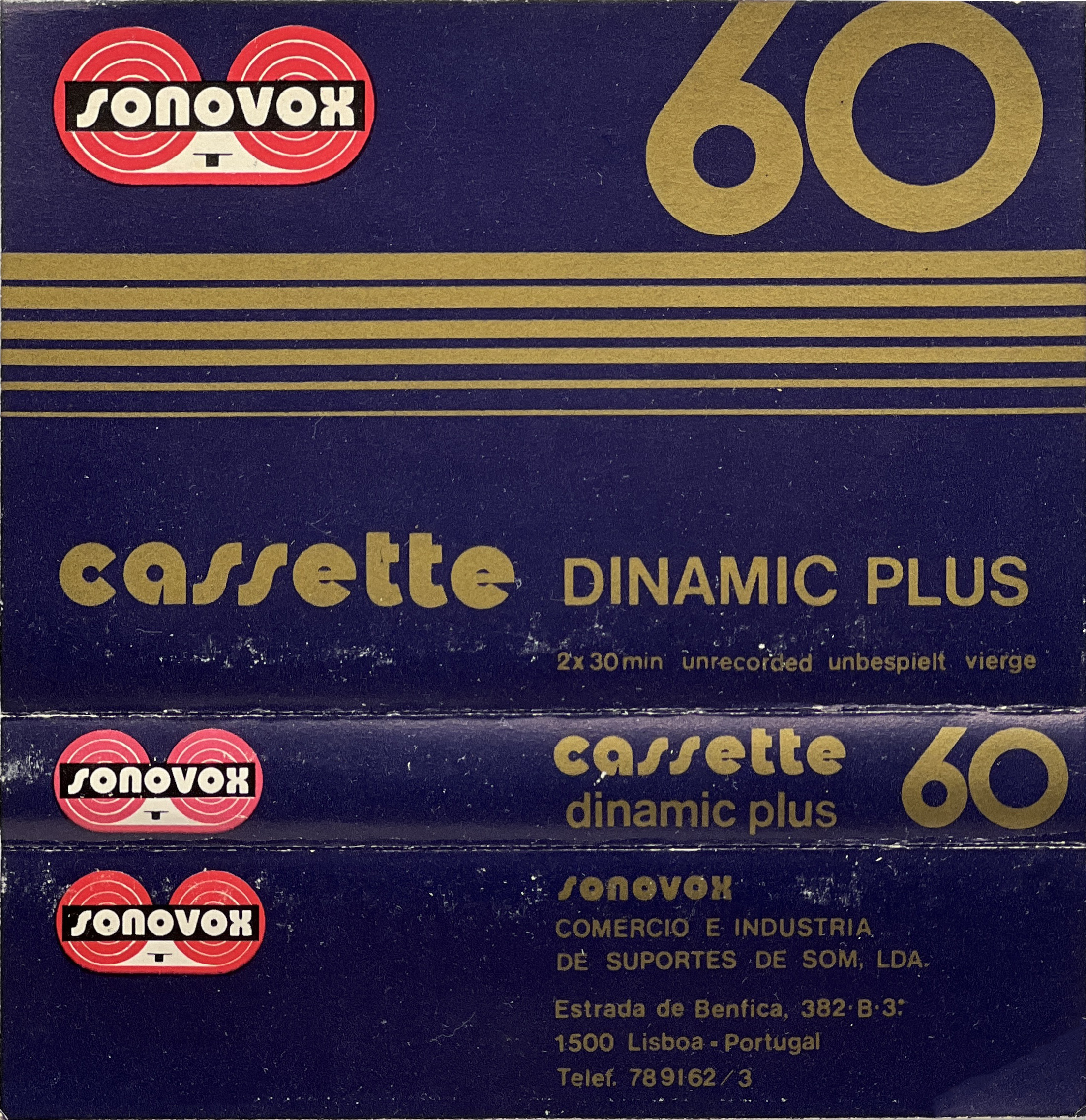 Compact Cassette Sonovox Dinamic Plus 60 Type I Normal 1980 Portugal